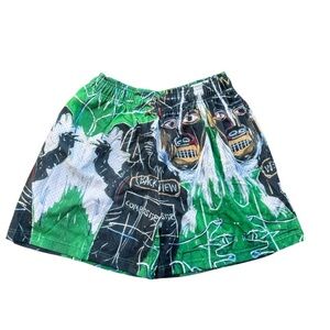 Bravest Studios Jean-Michel Basquiat Shorts Green